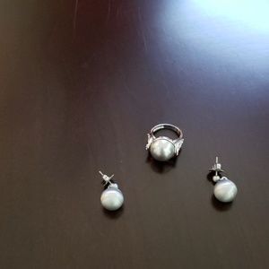 Matching earrings and ring